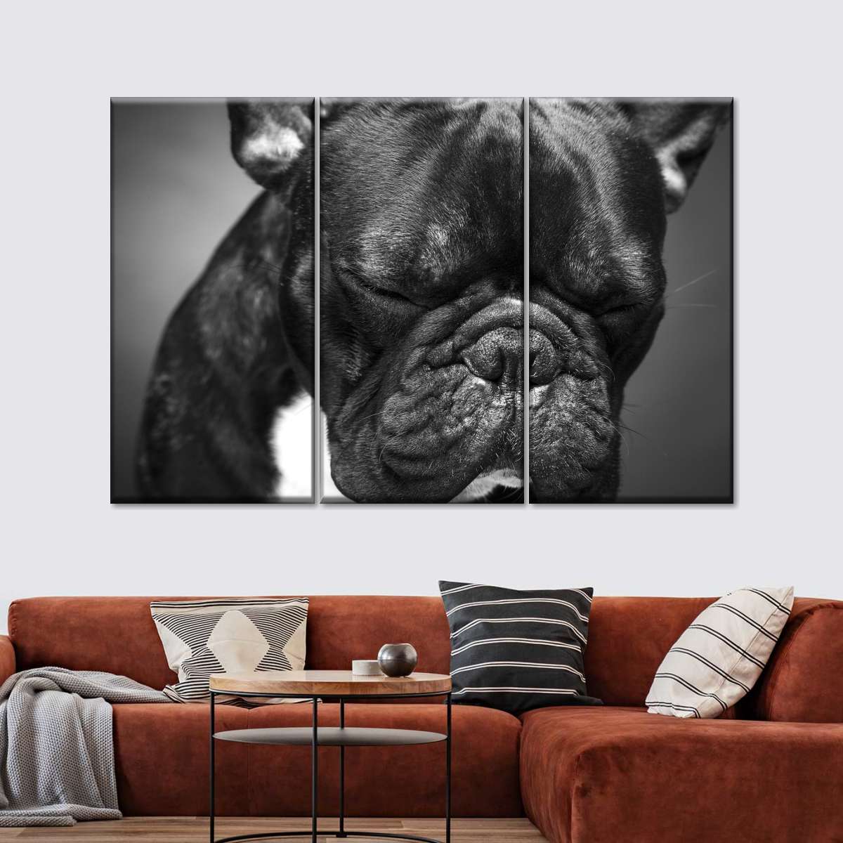 Melancholic French Bulldog Wall Art