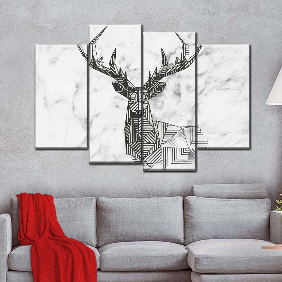 Geometric Stag Wall Art