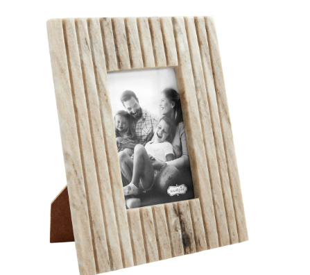 Small Stripe Tan Marble Frame