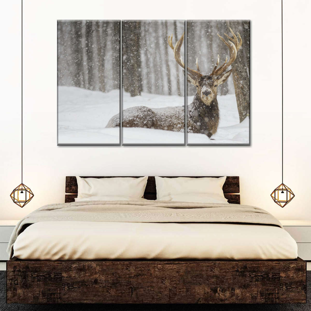 Snow Covered Elk Wall Art