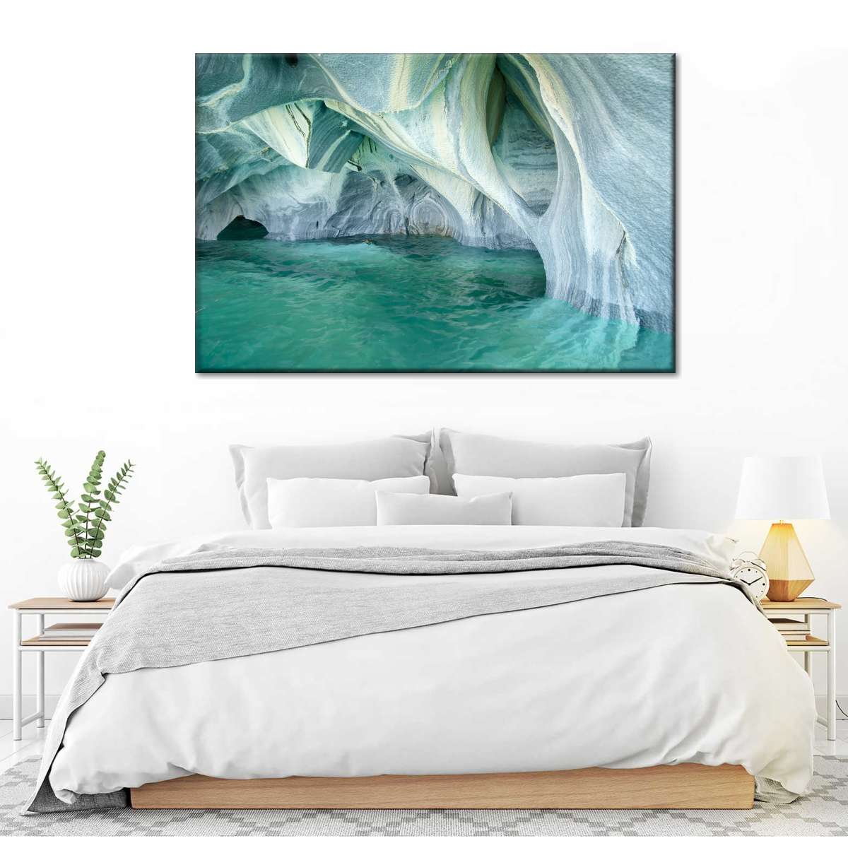 Marble Caves Carrera Lake Wall Art