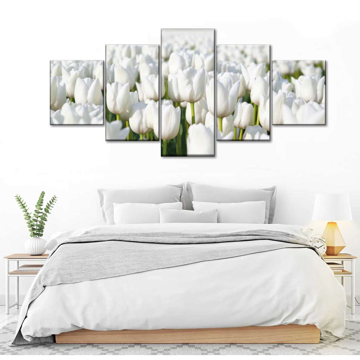 Endless White Tulips Wall Art