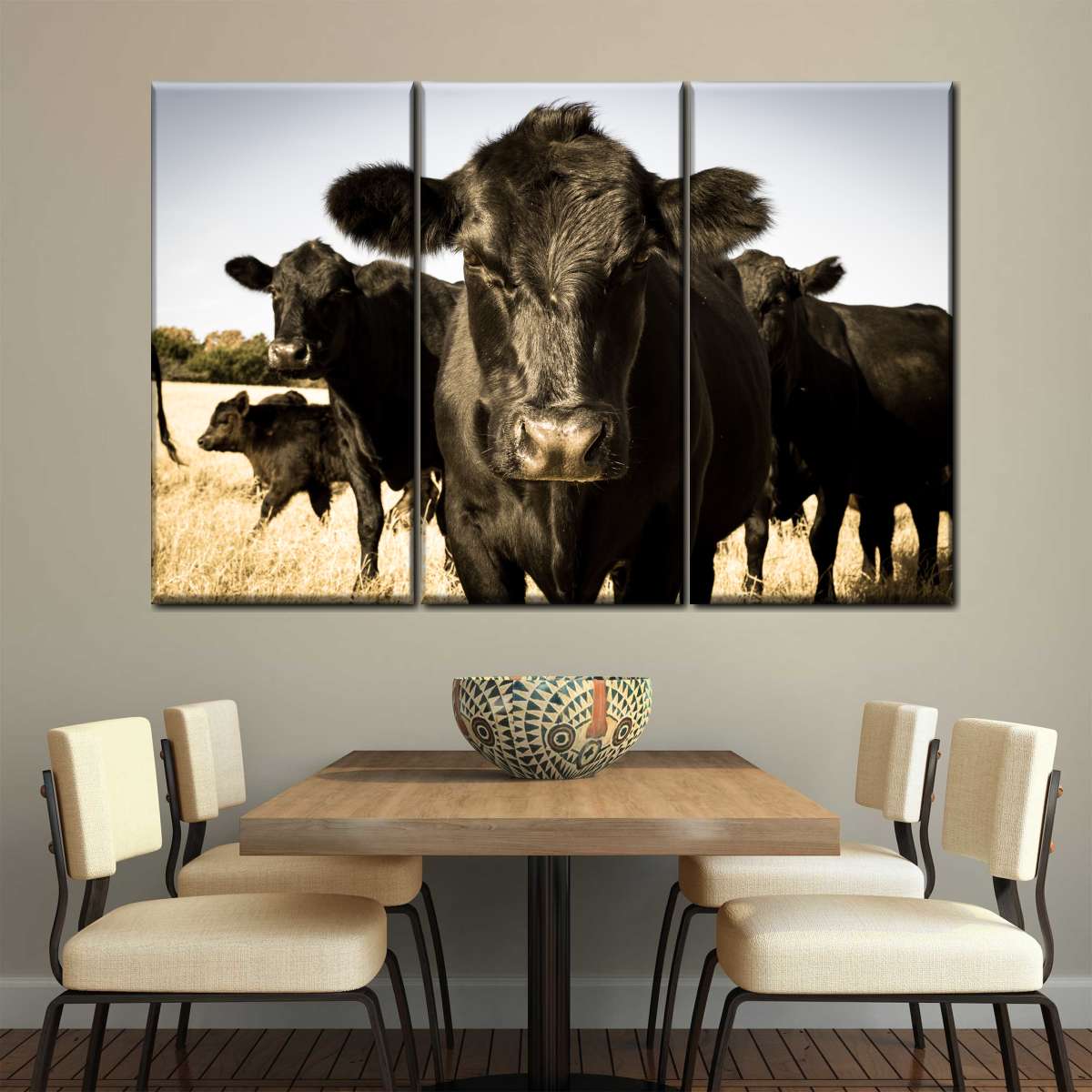 Black Angus Cattle Wall Art