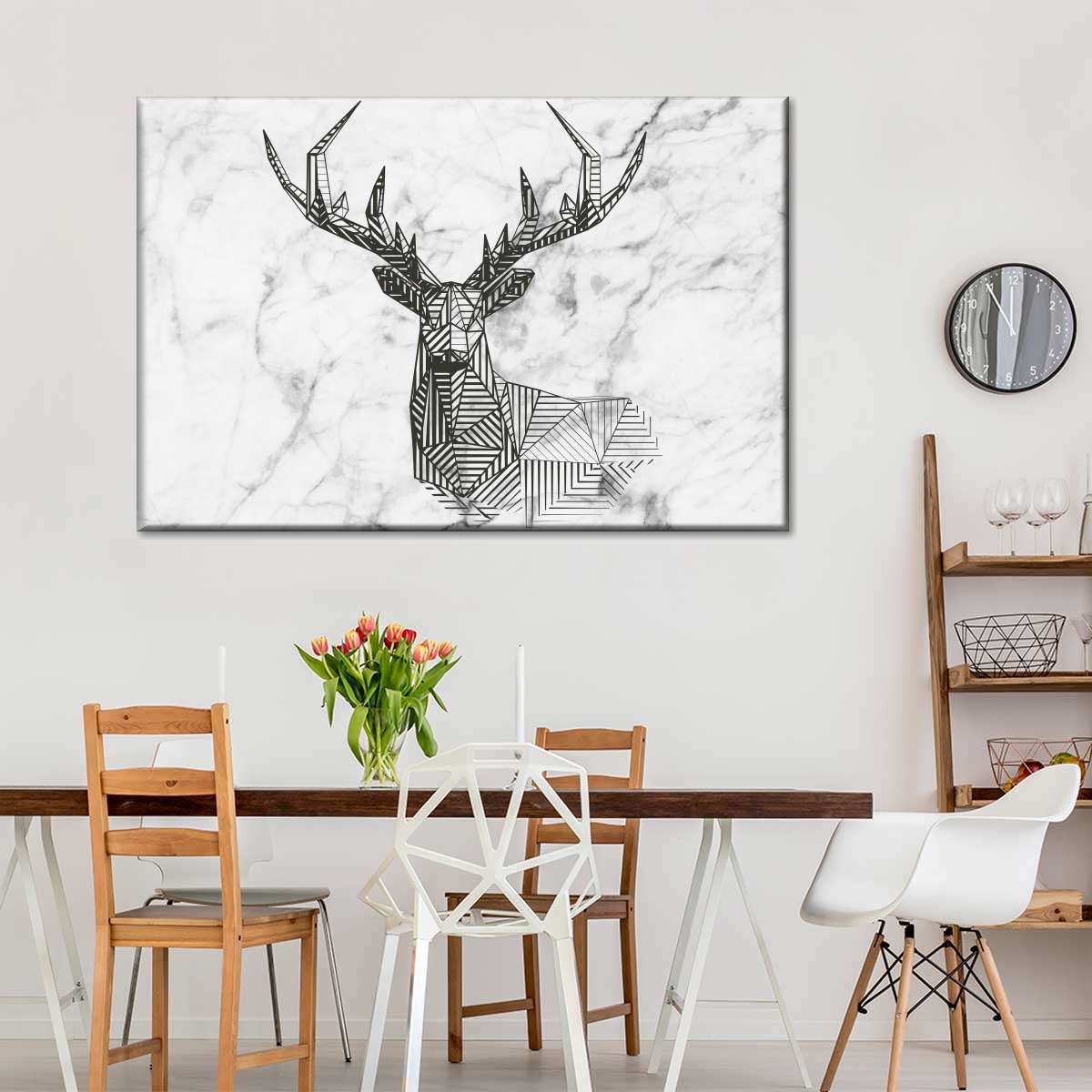 Geometric Stag Wall Art