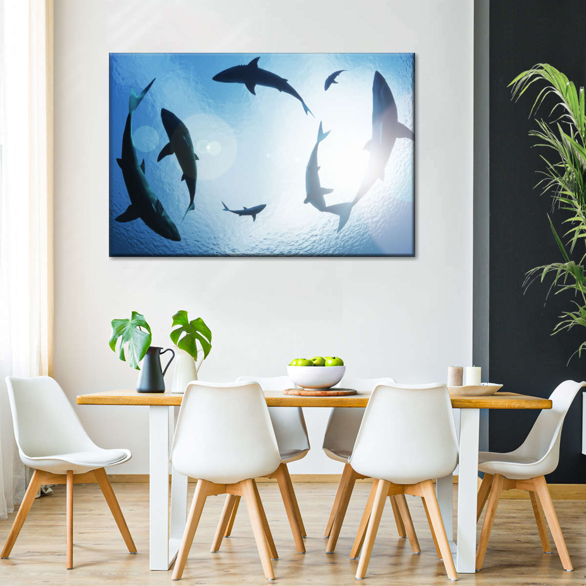 School Of Sharks Wall Art