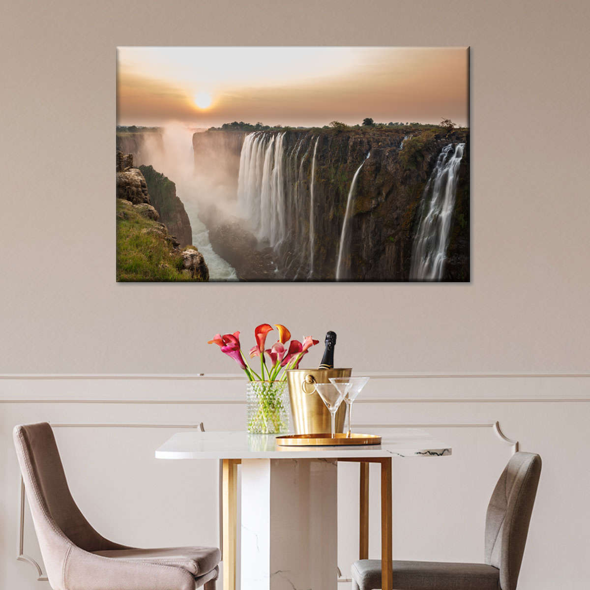 Victoria Falls Sunset Wall Art