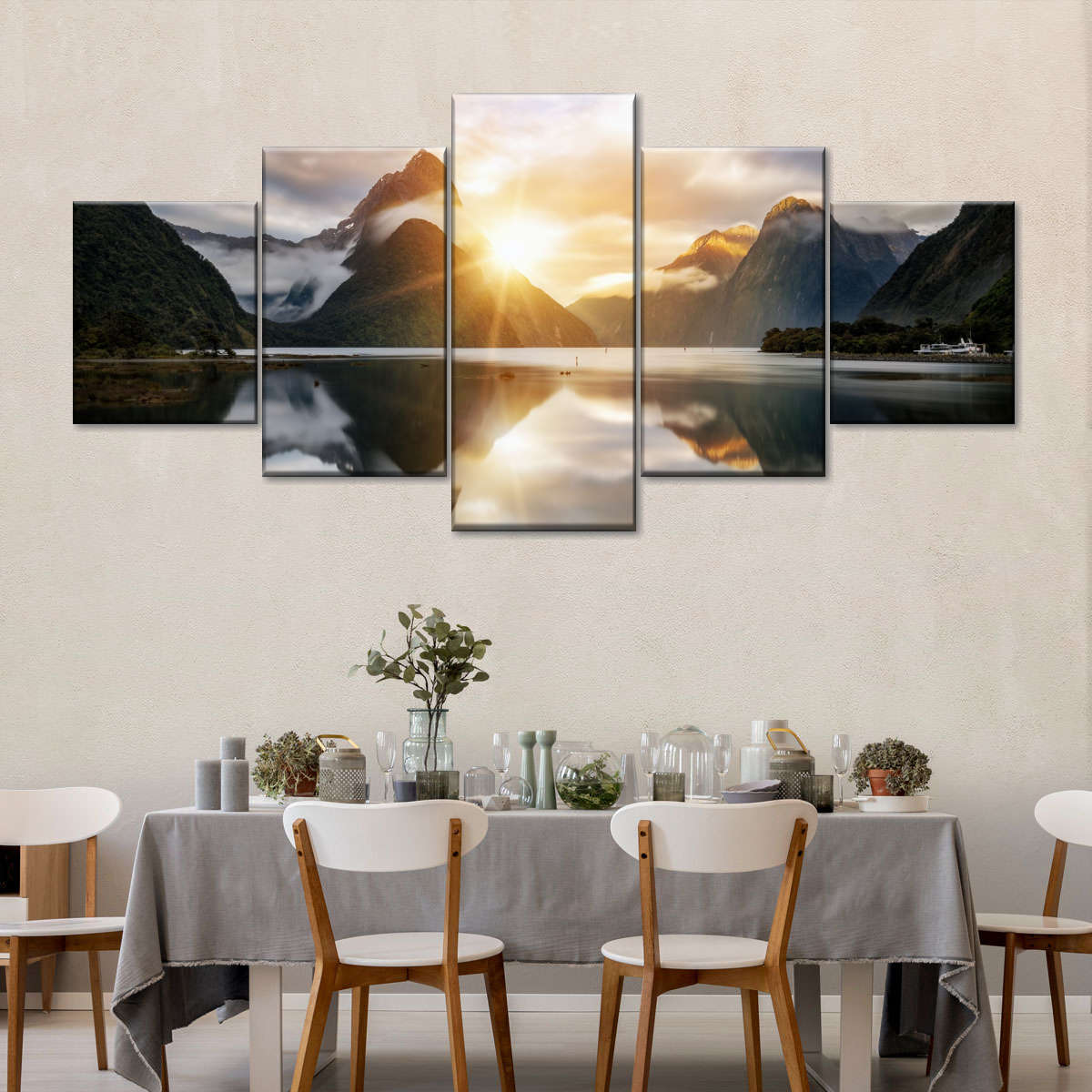 Milford Sound Mountain Sunrise Wall Art