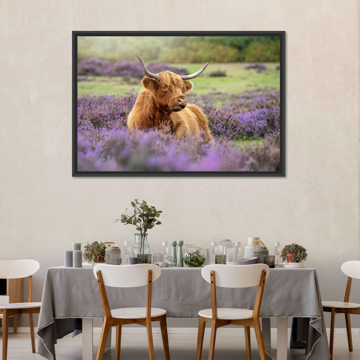 Highland Cow Paradise Wall Art