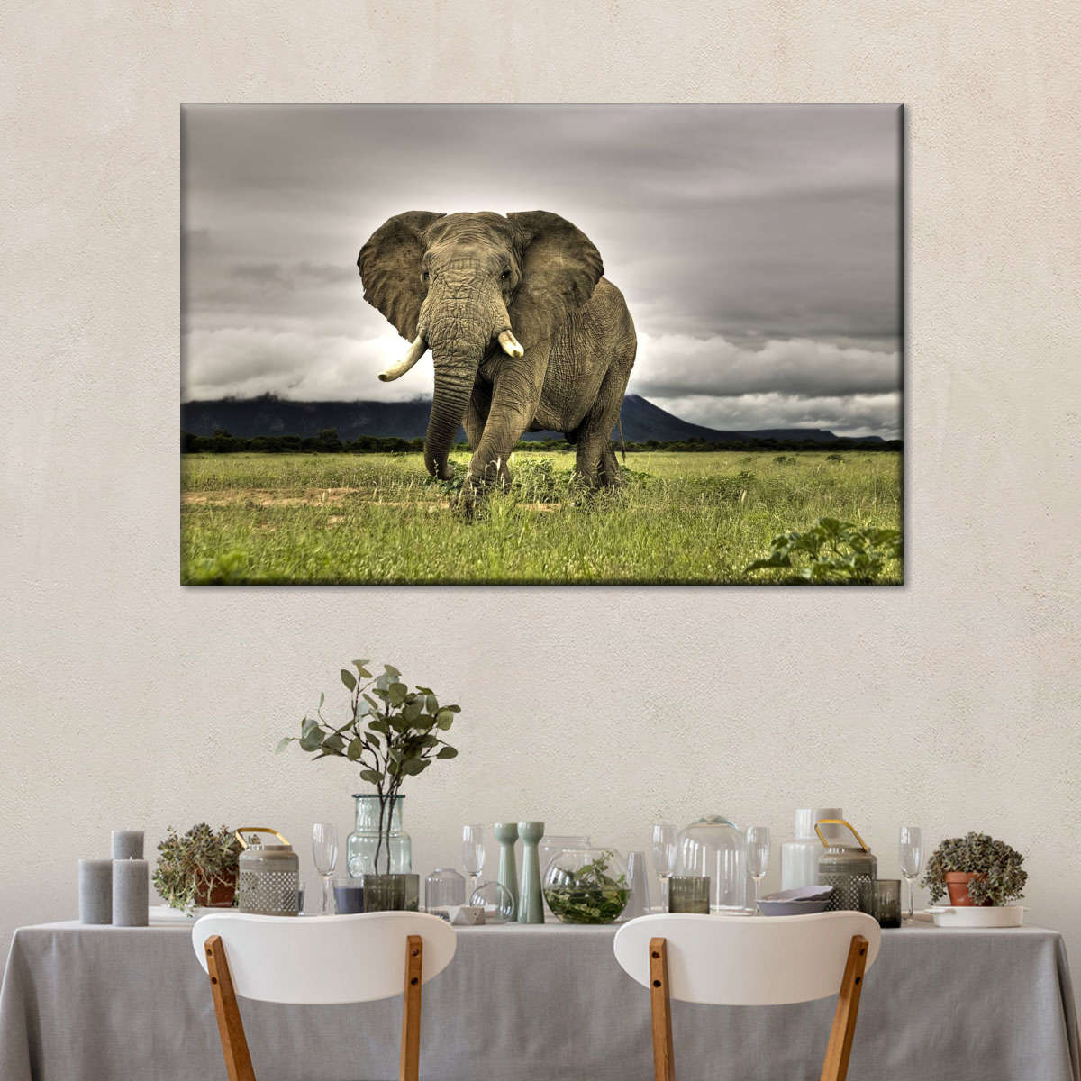 Elephant Landscape Wall Art