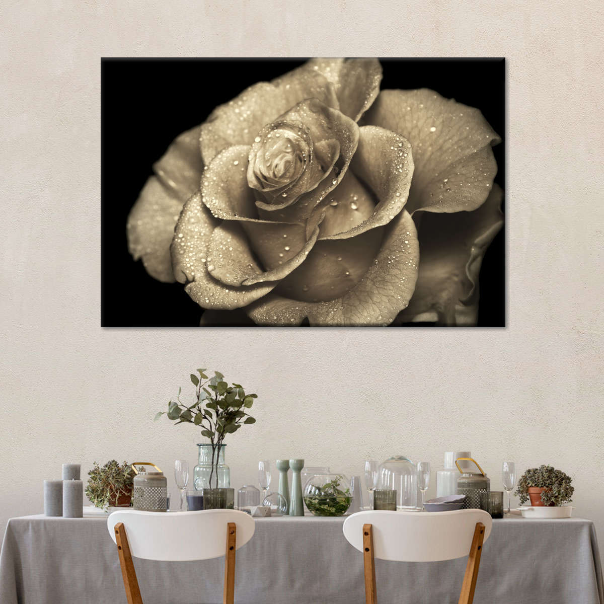 Retro Rose Wall Art