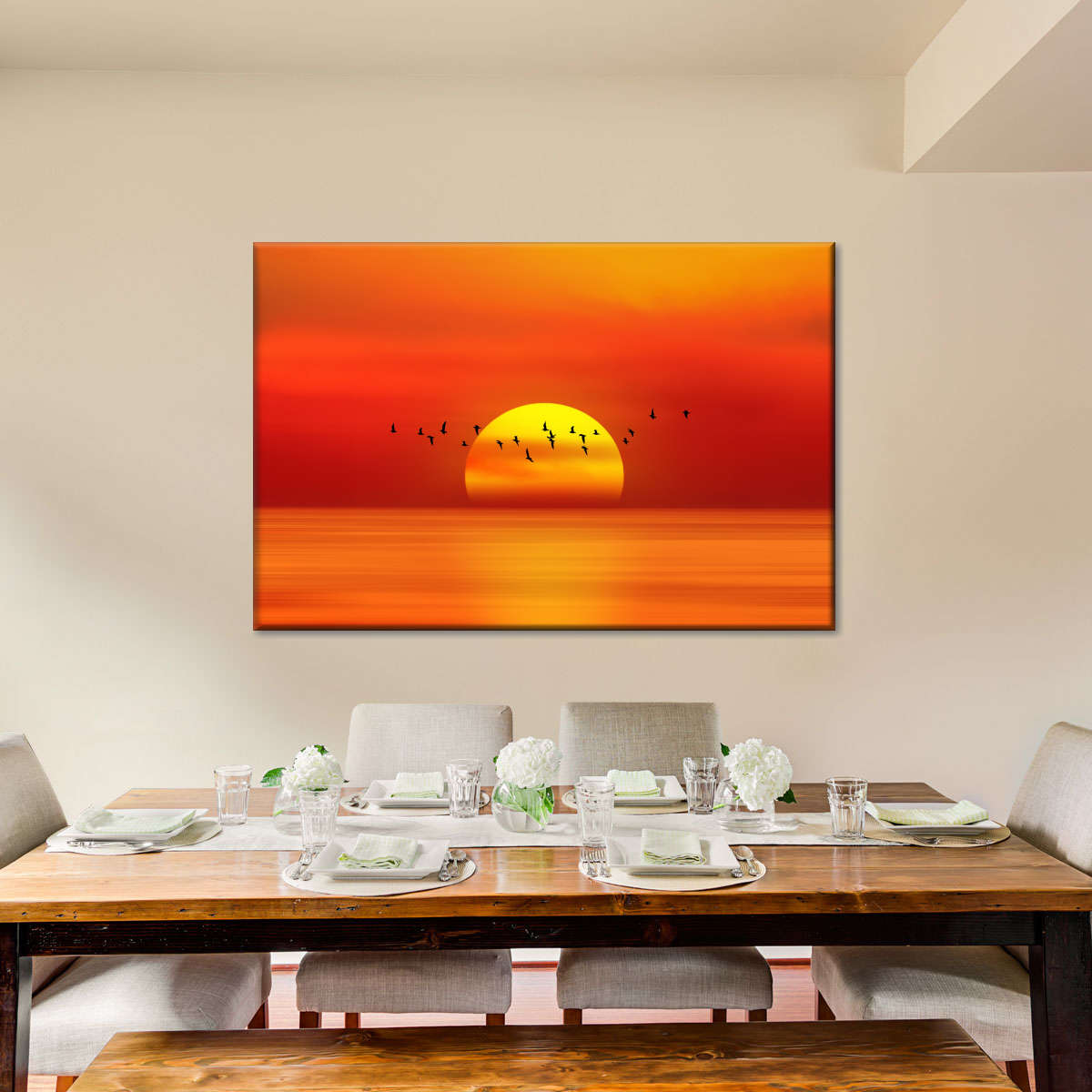 Calm Beach Sunrise Wall Art