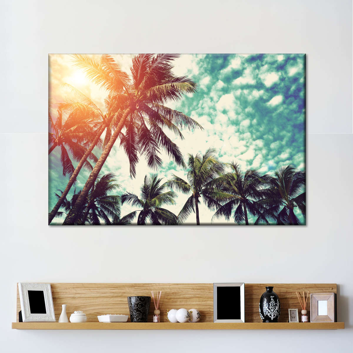 Vintage Style Palm Trees Wall Art