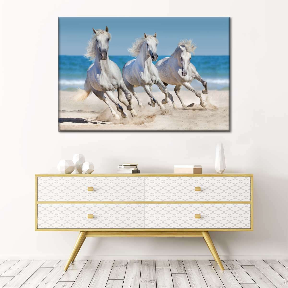 Wild Beach Horses Wall Art