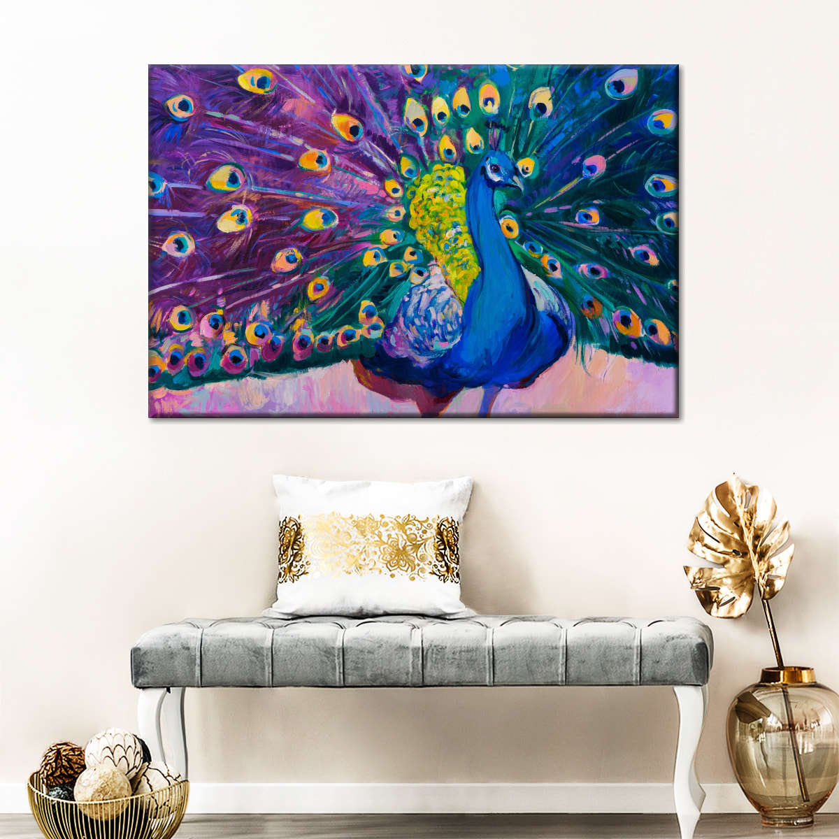 Dazzling Peacock Wall Art