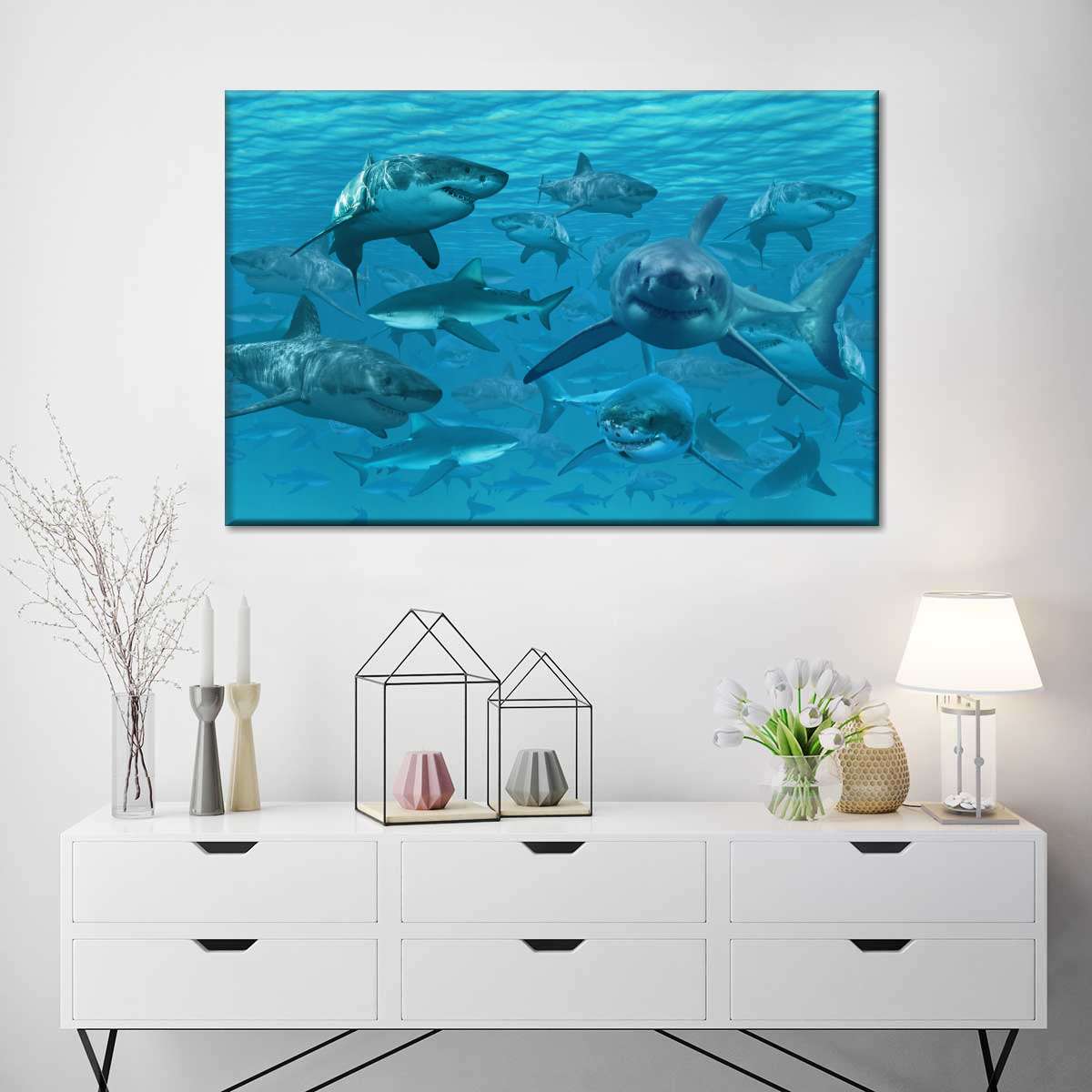 Shiver Of Sharks Wall Art