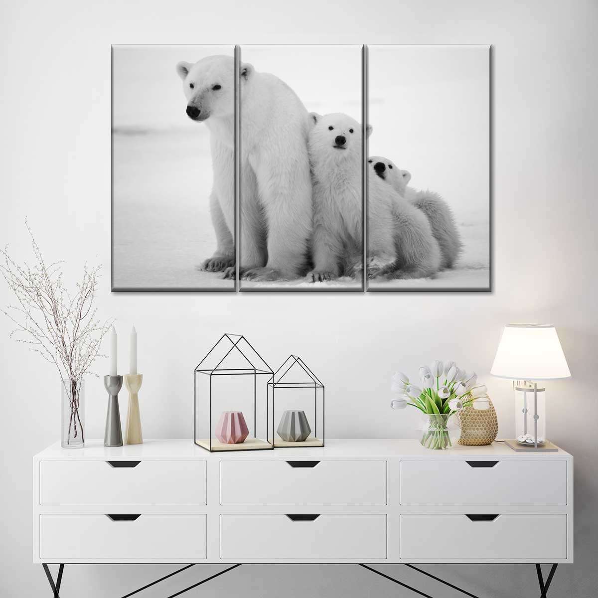 Polar Bear Family Wall Art