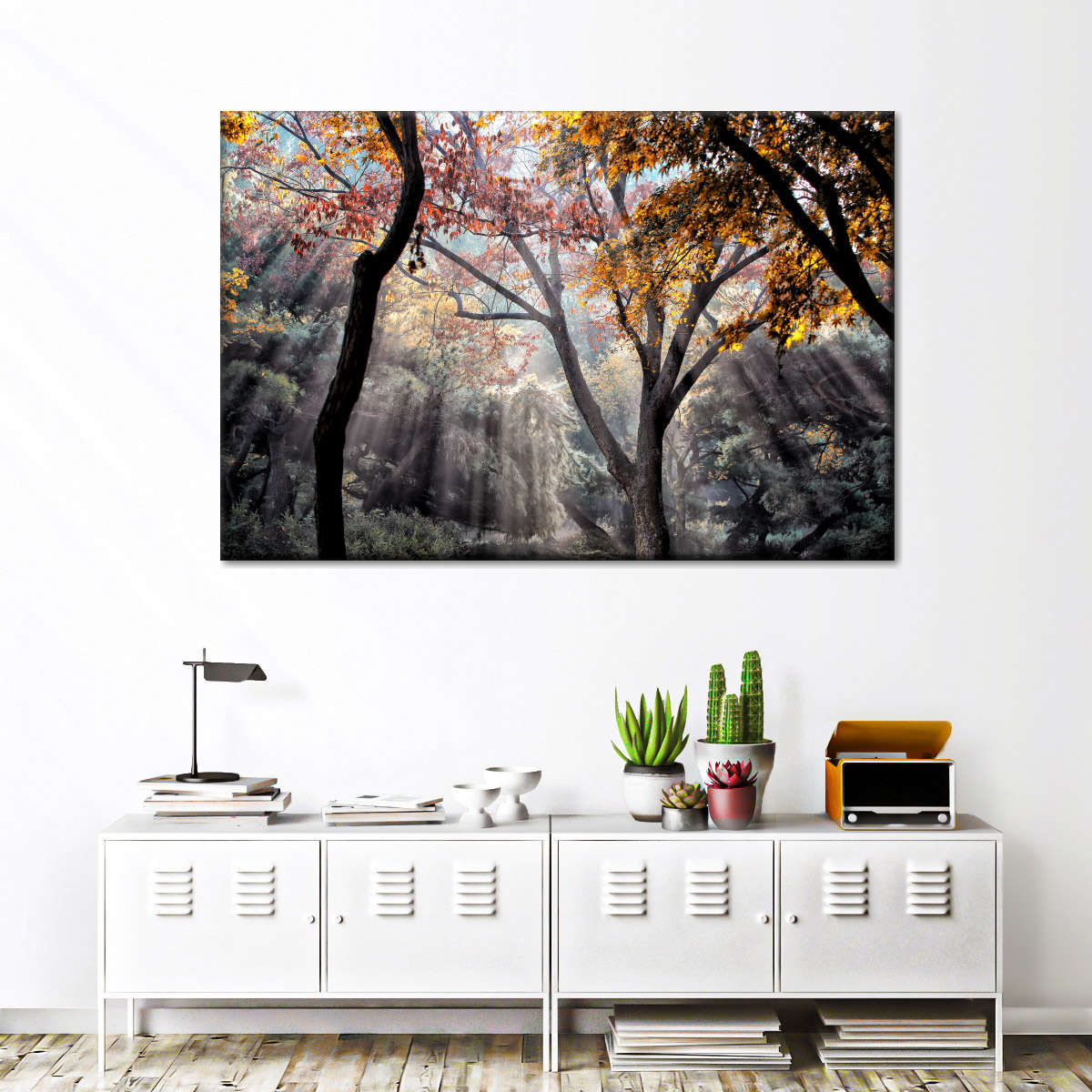 Forest Sun Rays Wall Art