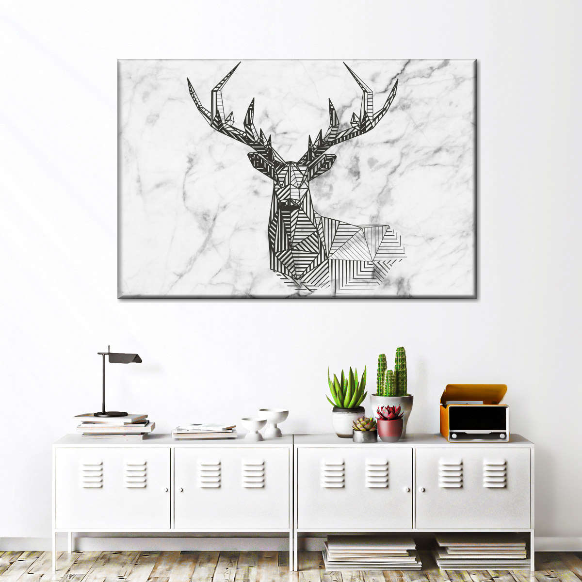 Geometric Stag Wall Art