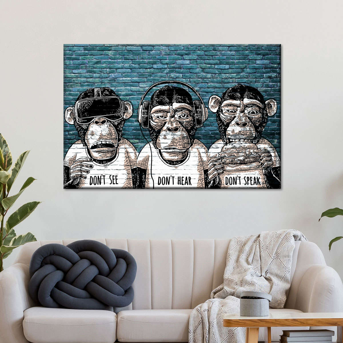 Three Monkeys Wall Art