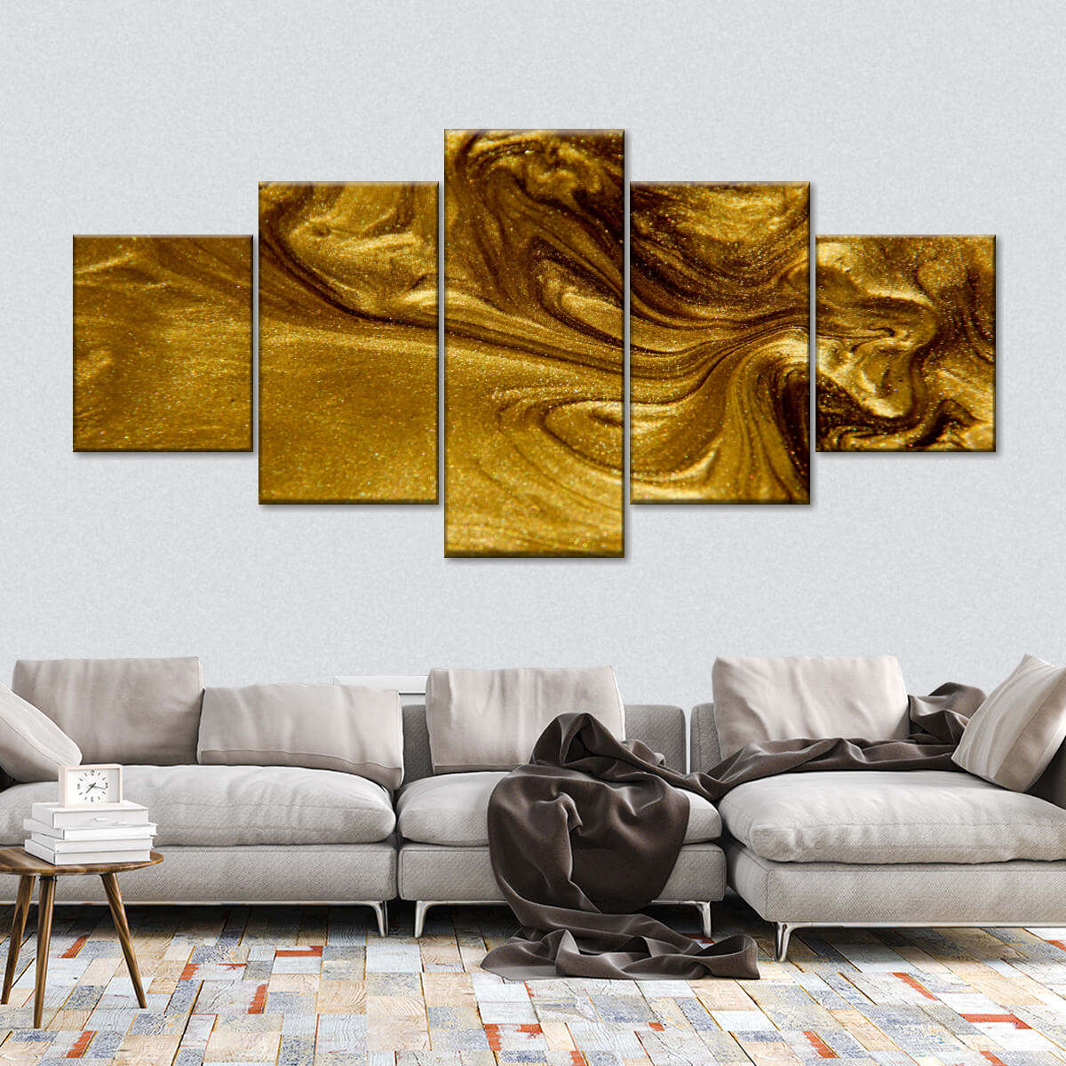 Gold Liquid Wall Art