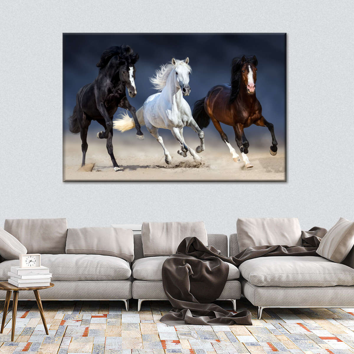 Wild Colorful Horses Wall Art