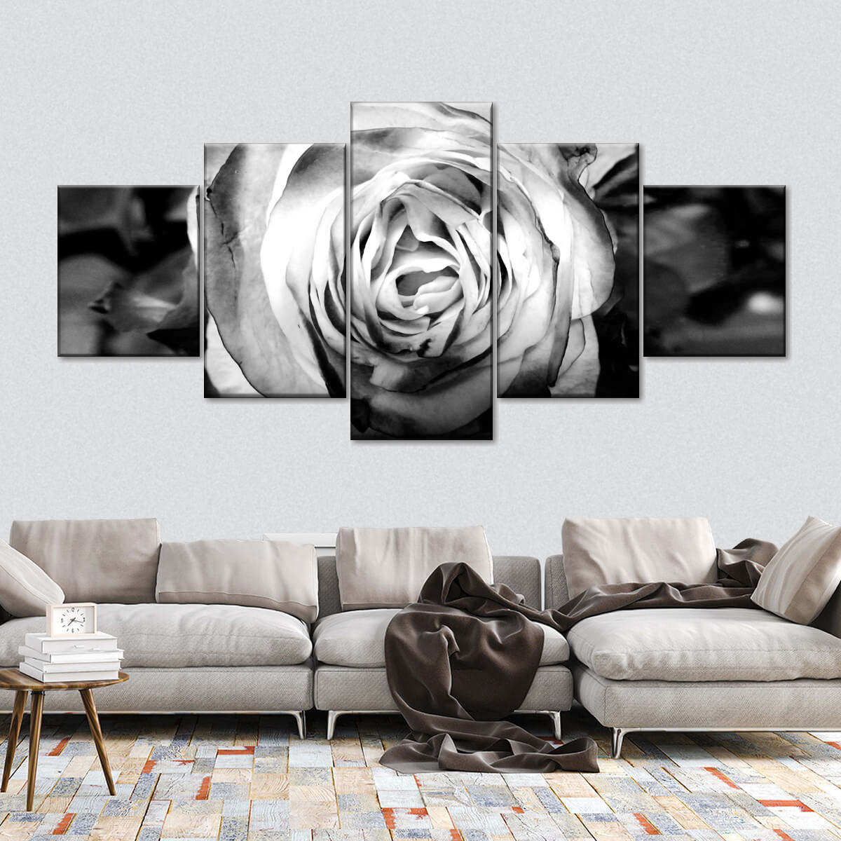 Monochromatic Rose Wall Art