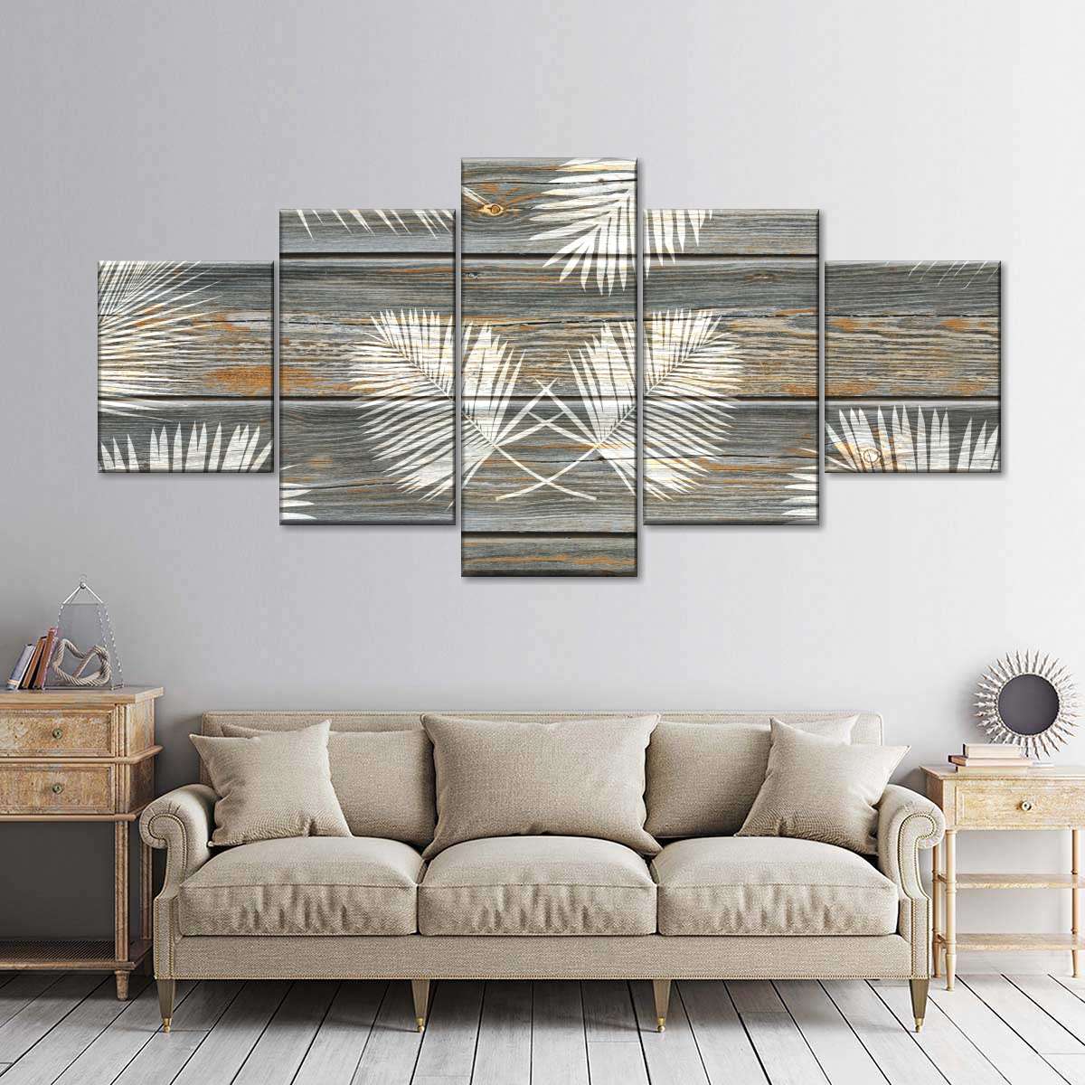 Wooden Palm Leaves Wall Art