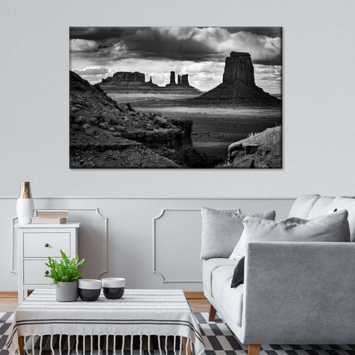 BW Monument Valley National Park Wall Art