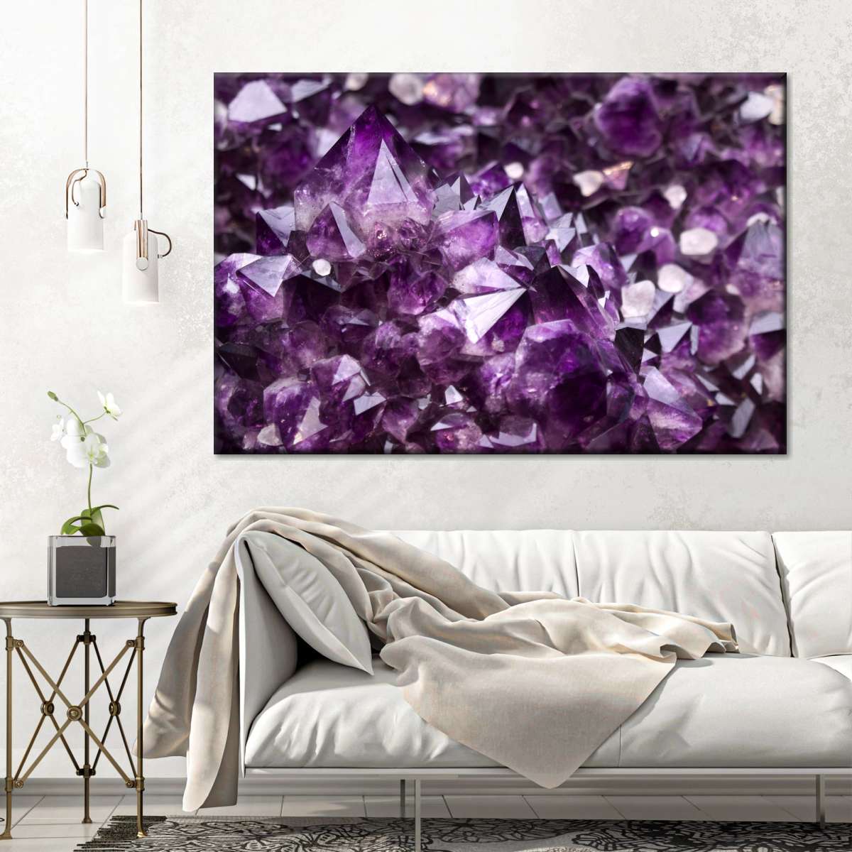 Purple Amethyst Geode Wall Art