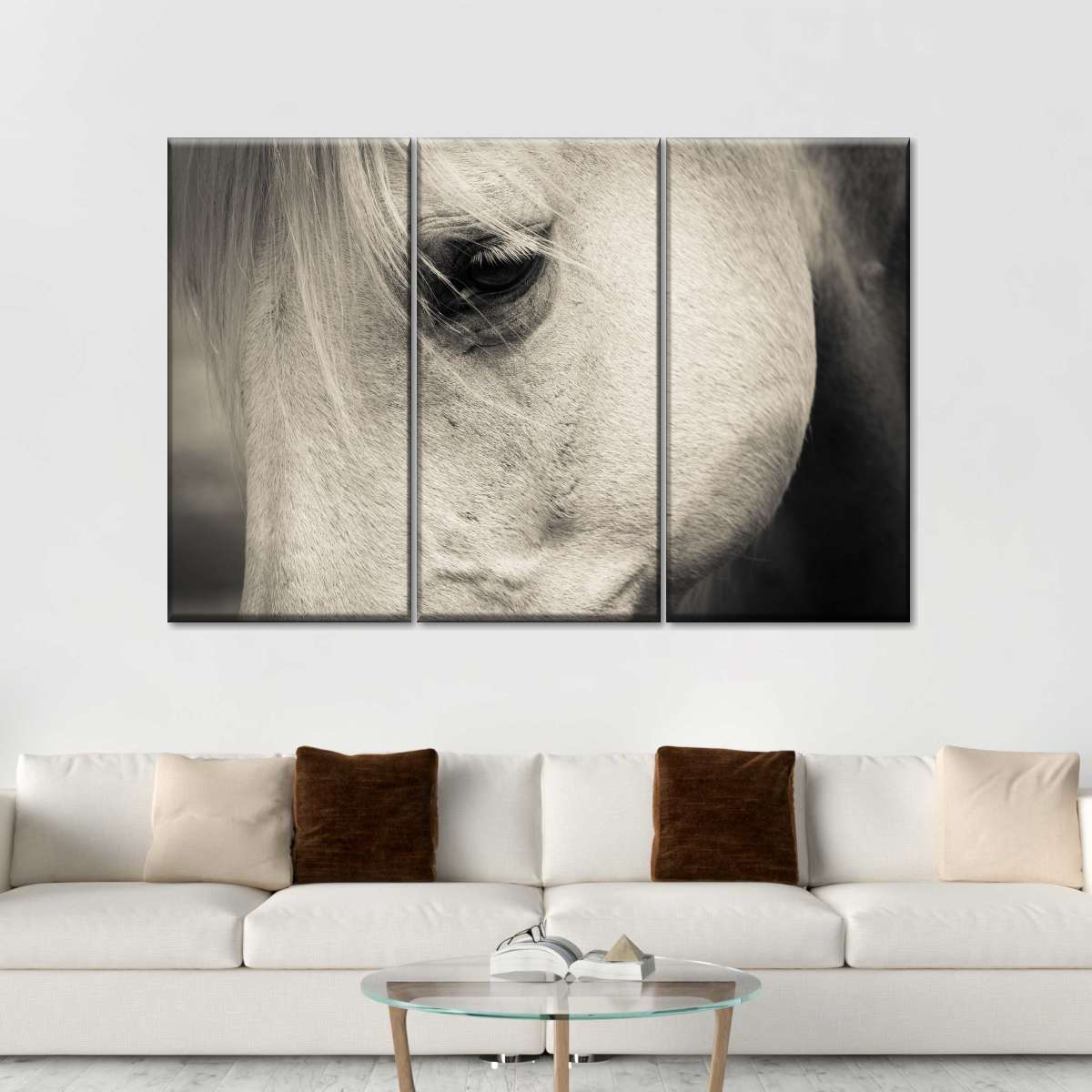 White Horse Eye Wall Art