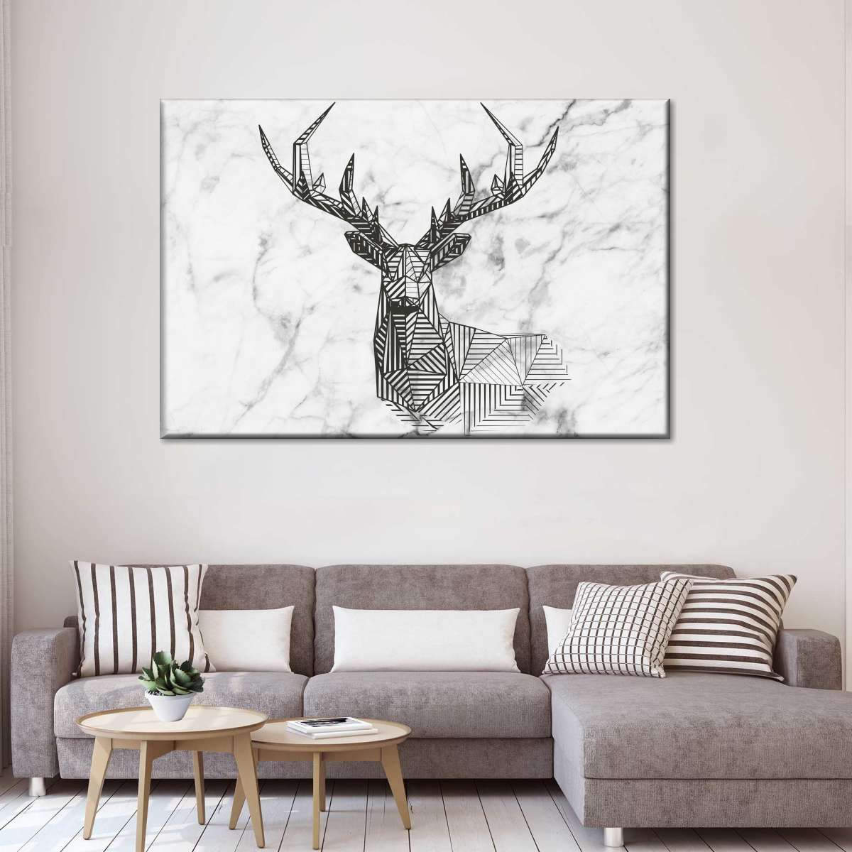 Geometric Stag Wall Art