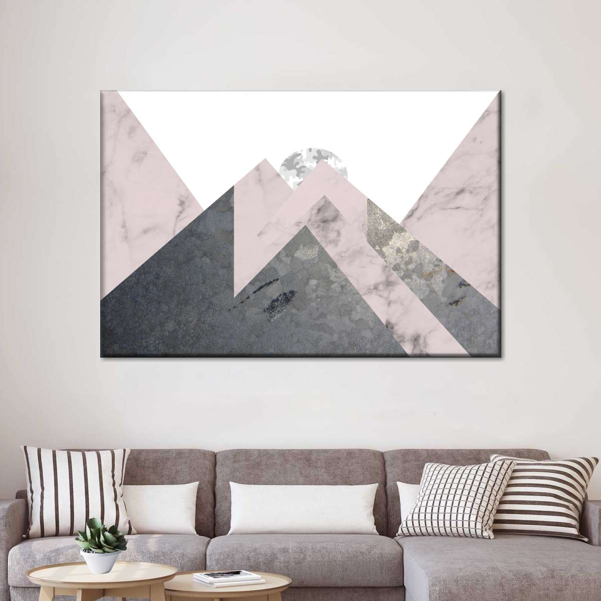 Geometric Textured Landscape Wall Art