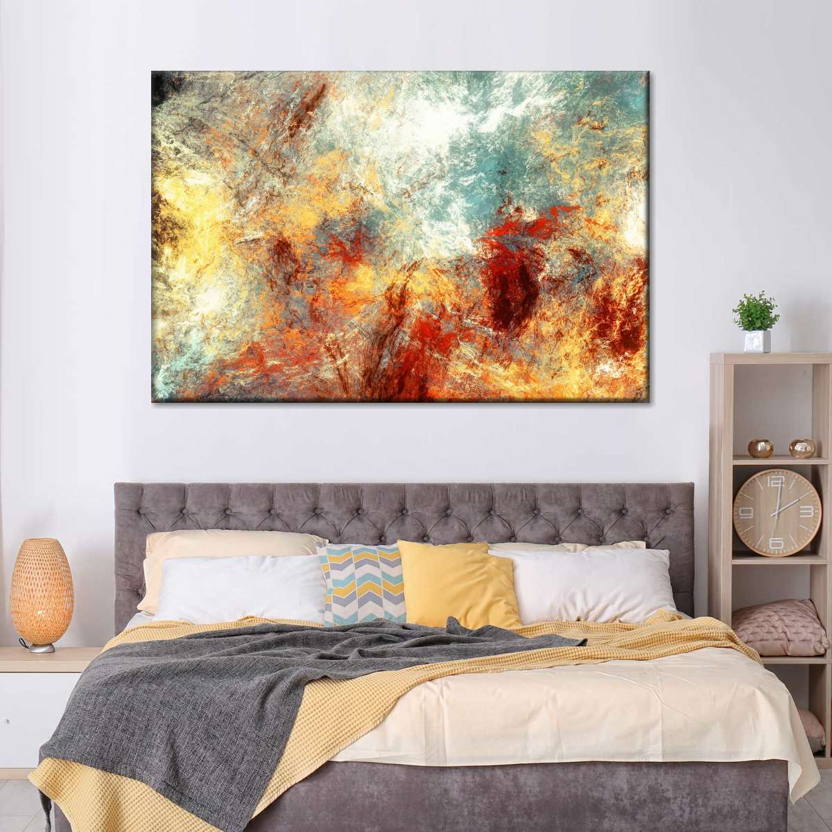 Frozen Fire Abstract Wall Art