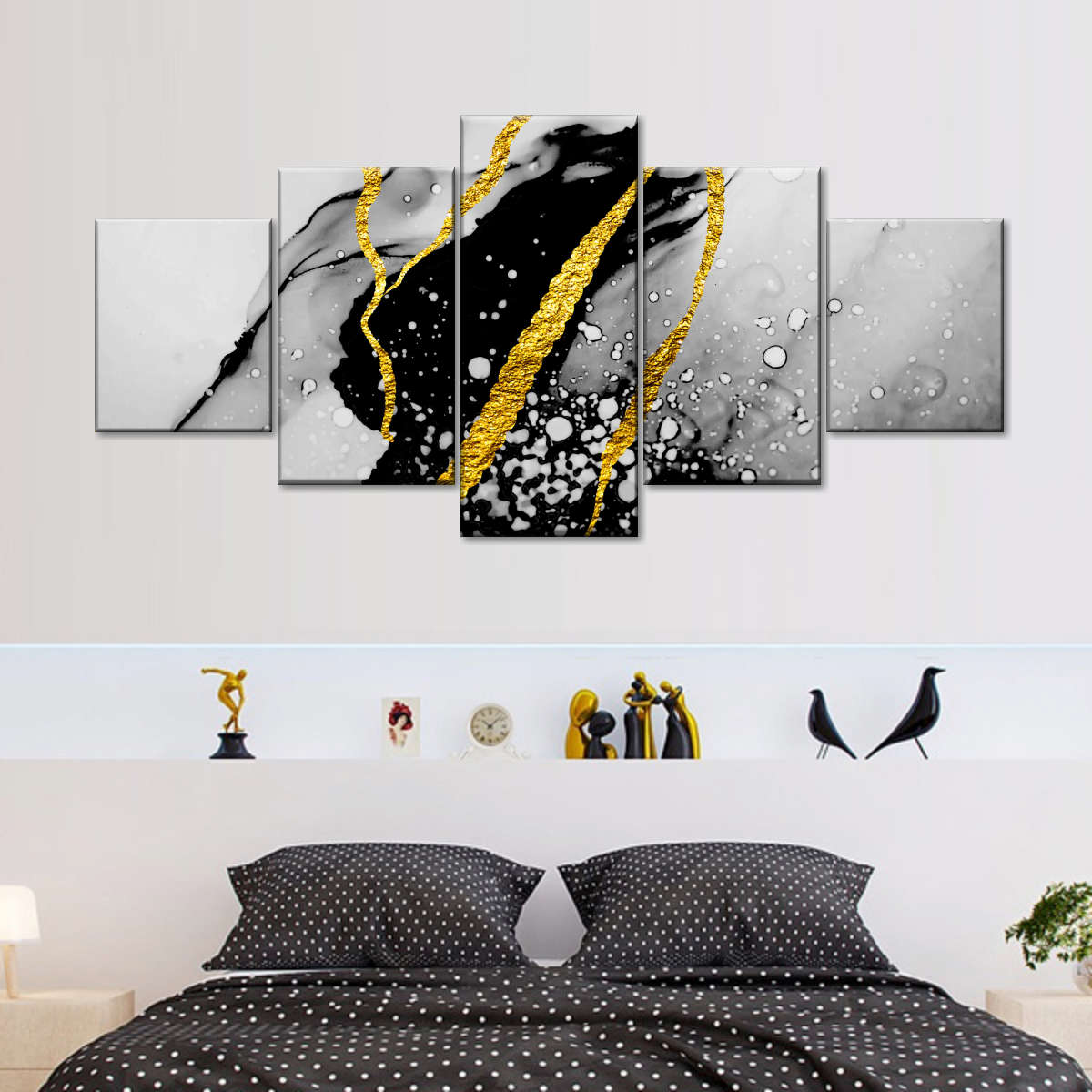 Gold Foil Abstract Wall Art