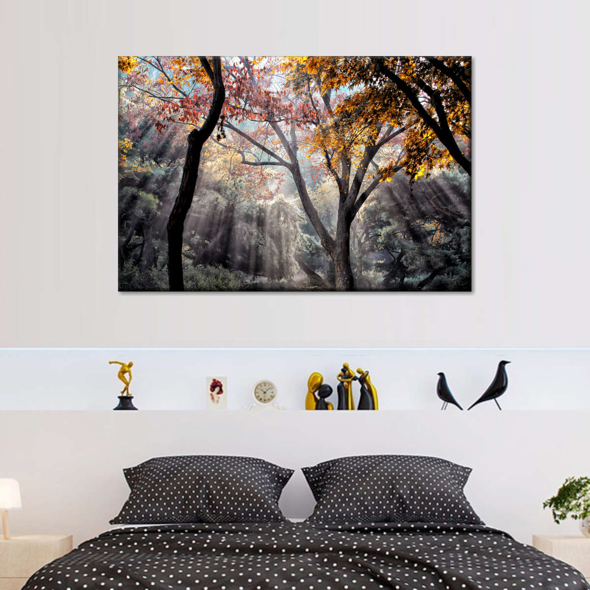 Forest Sun Rays Wall Art