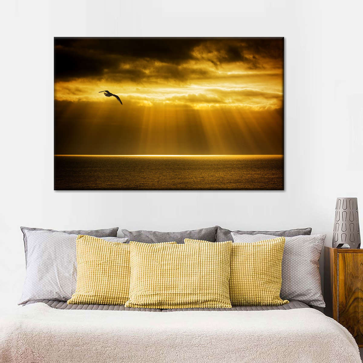 Golden Ocean Sky Wall Art