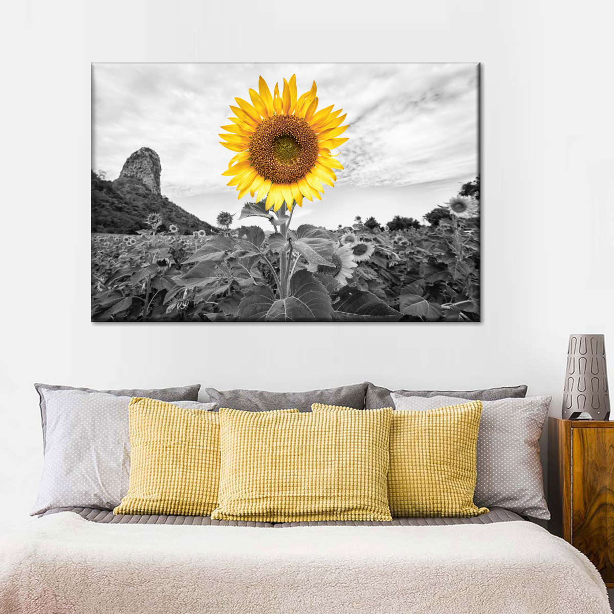 Pop Golden Sunflower Wall Art