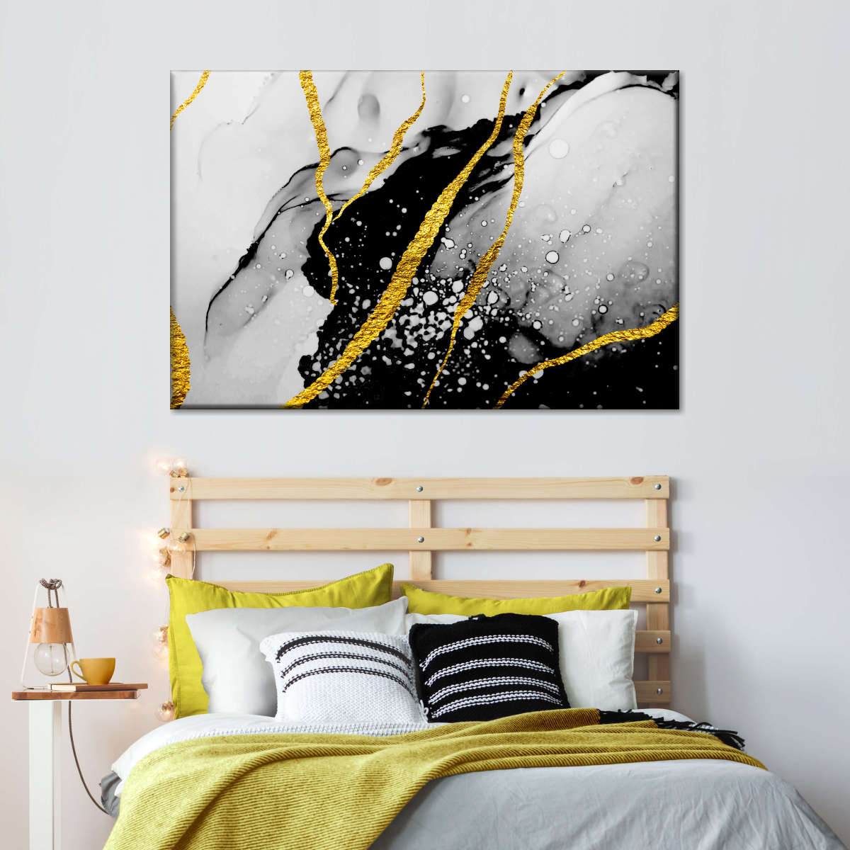 Gold Foil Abstract Wall Art