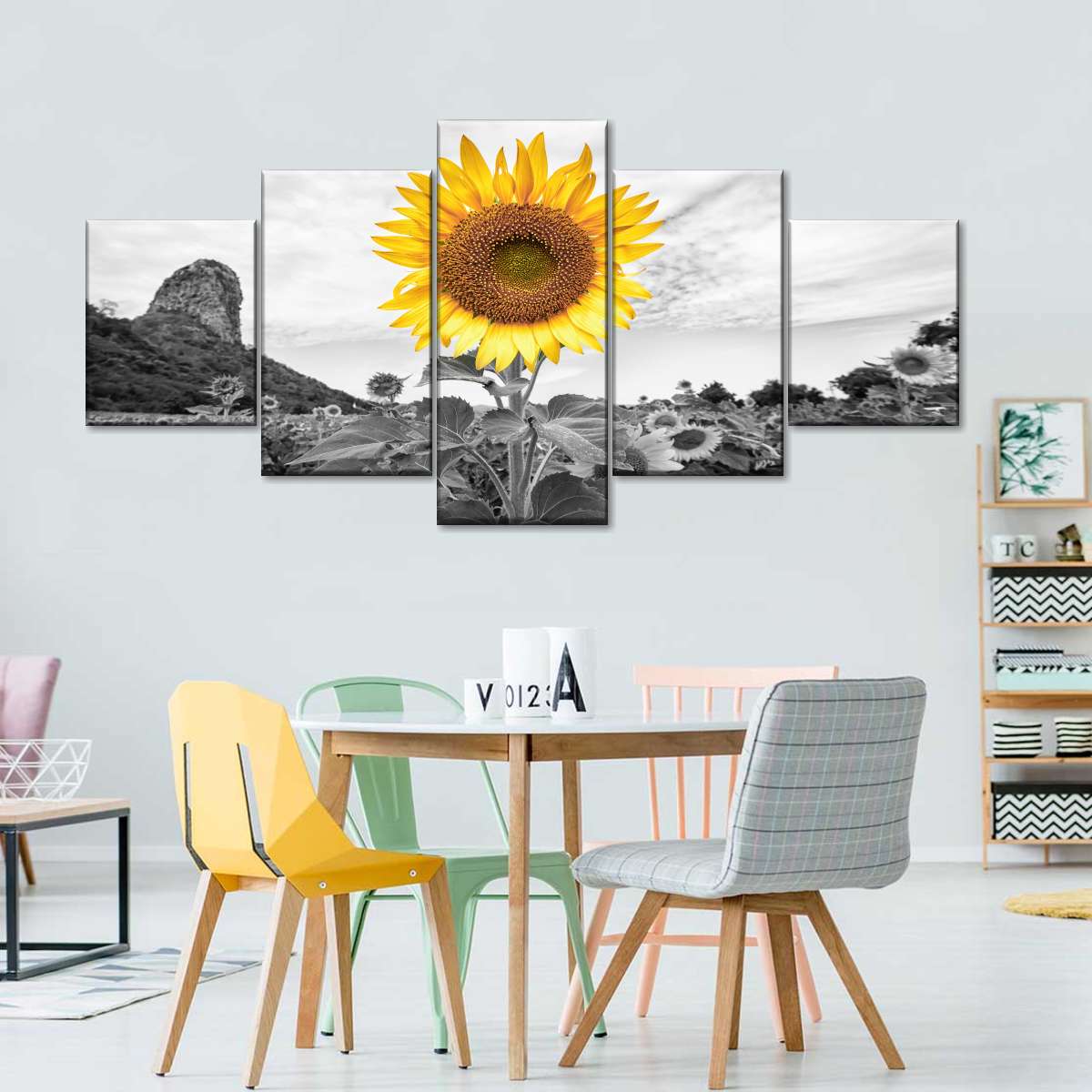 Pop Golden Sunflower Wall Art