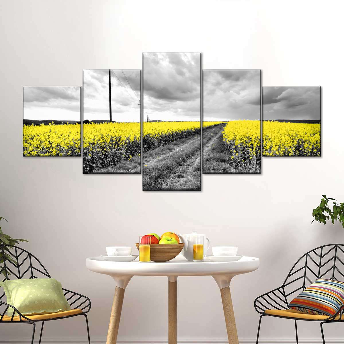 Pop Yellow Flower Field Wall Art