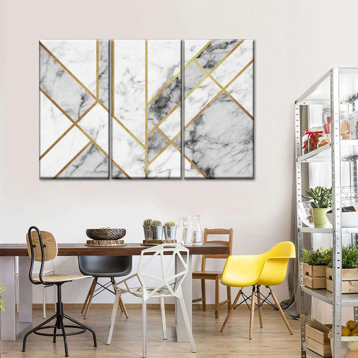 Marble Texture Geometric Abstract Wall Art