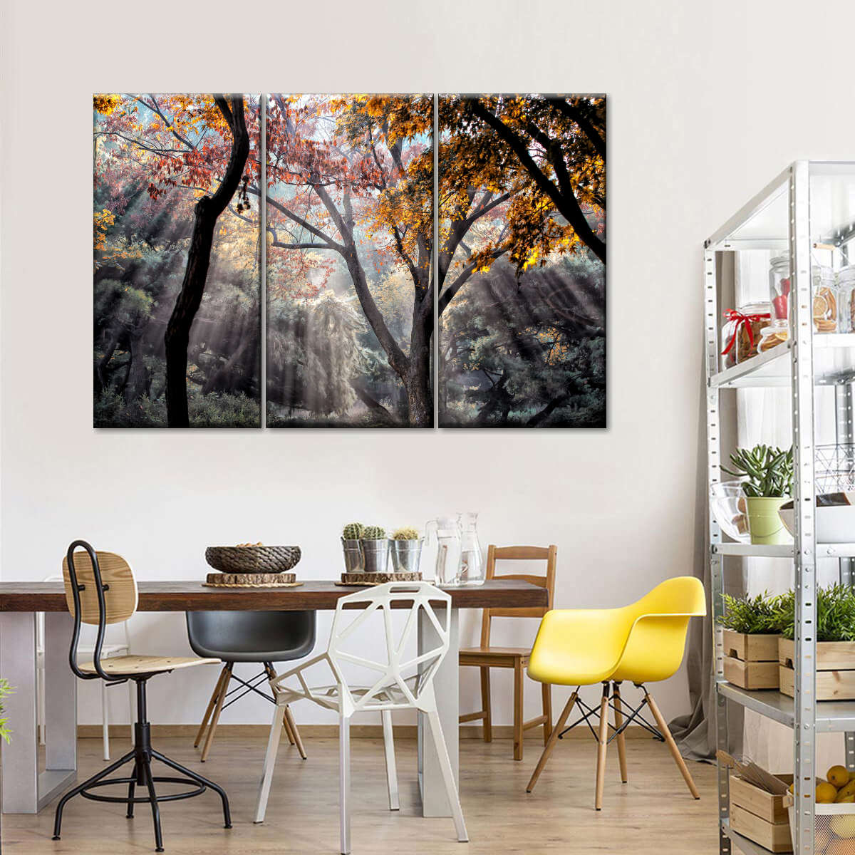 Forest Sun Rays Wall Art