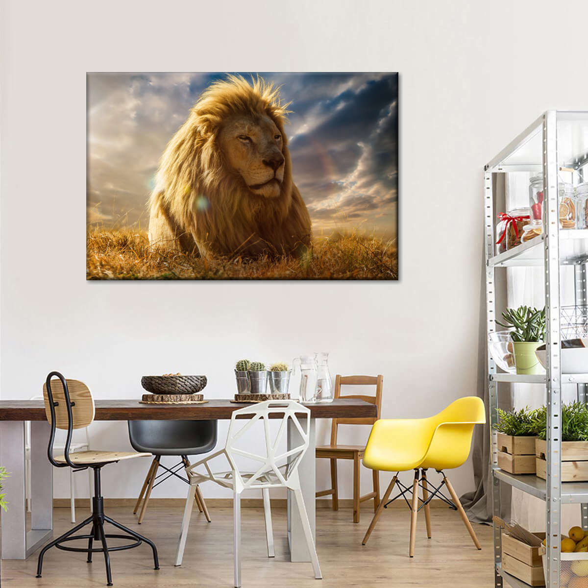 Safari Lion Glory Wall Art