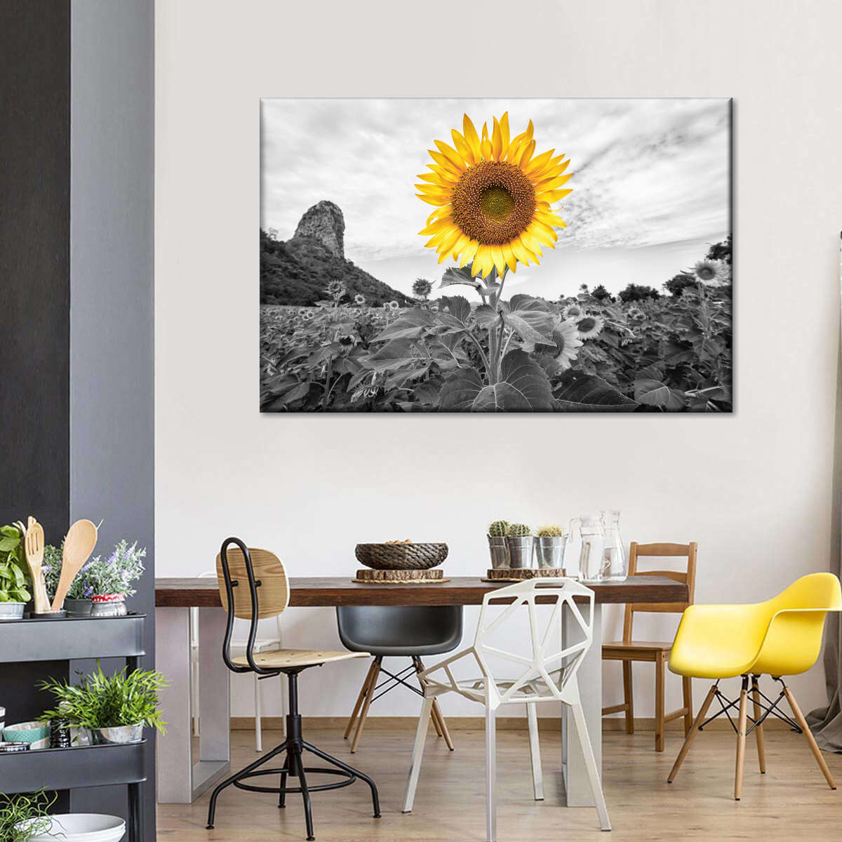 Pop Golden Sunflower Wall Art