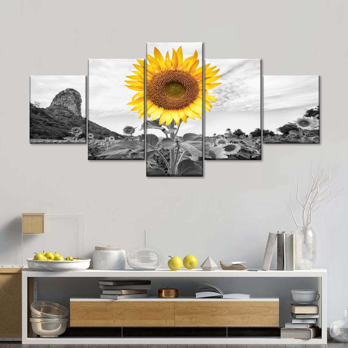 Pop Golden Sunflower Wall Art