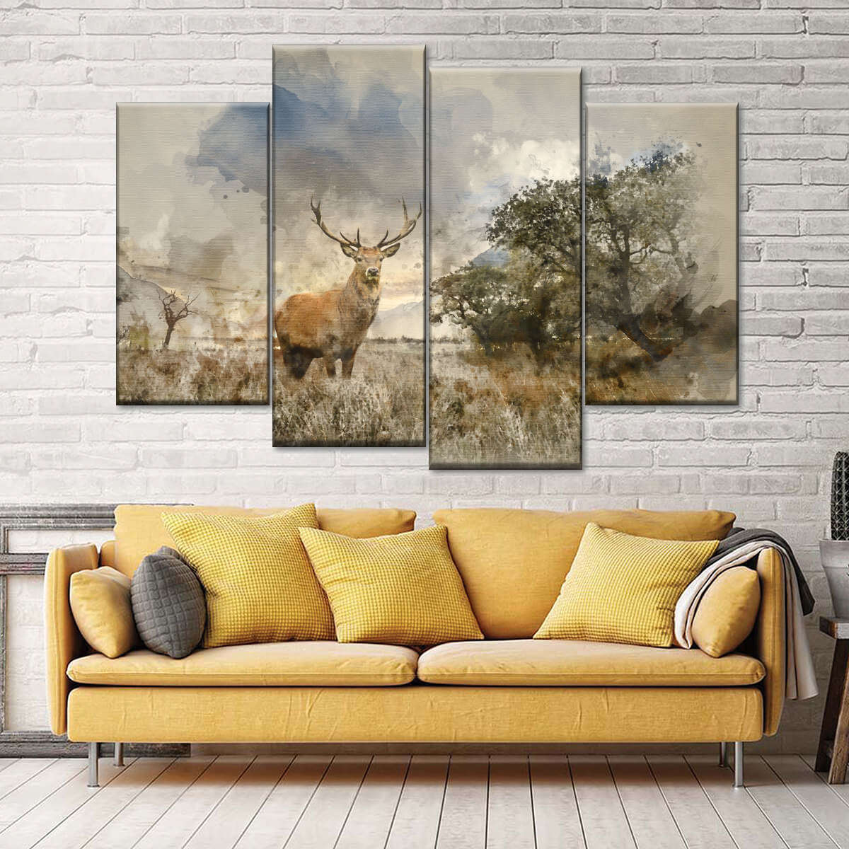 Vintage Stag Wall Art