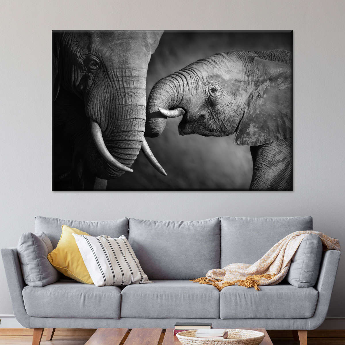 Elephant Affection Wall Art