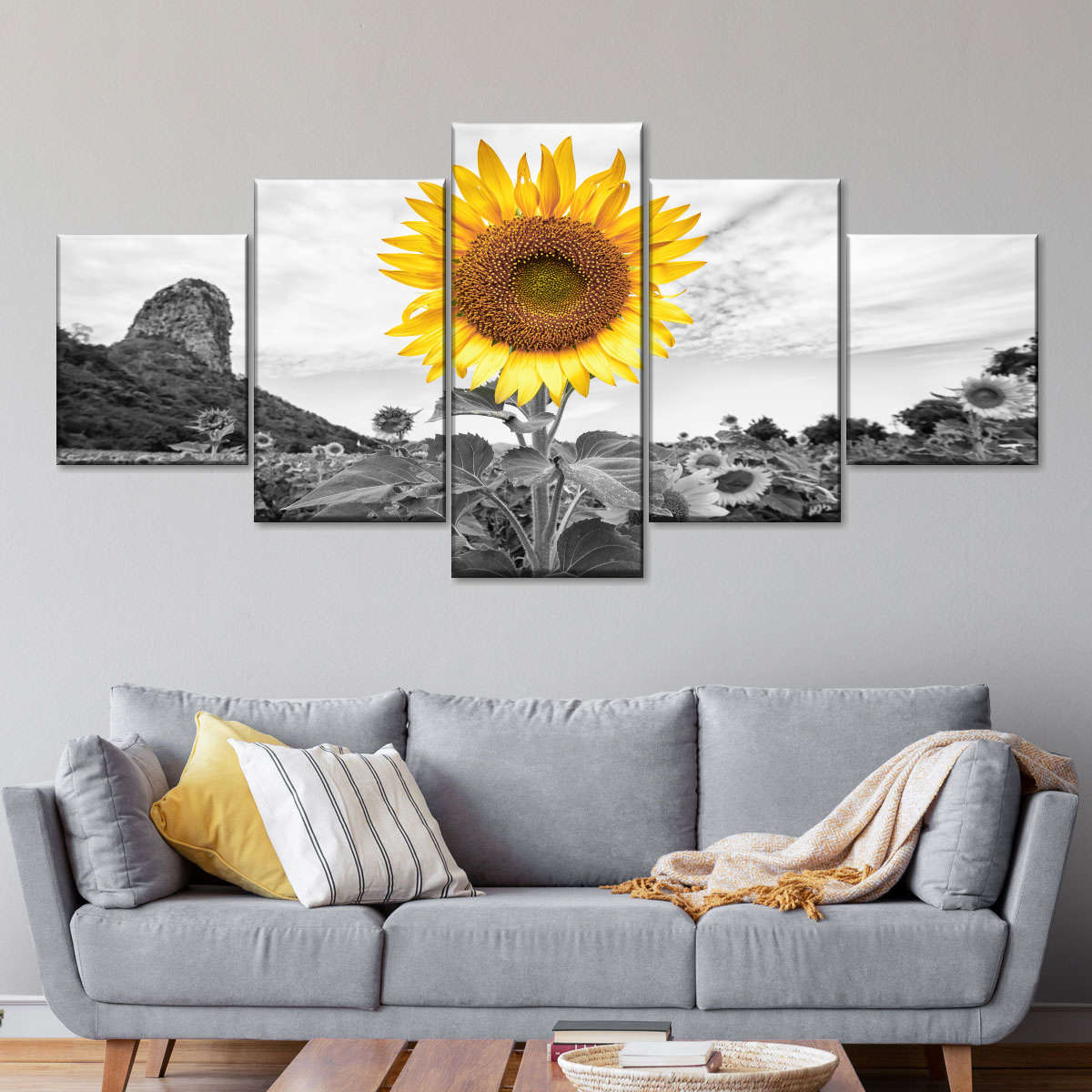 Pop Golden Sunflower Wall Art