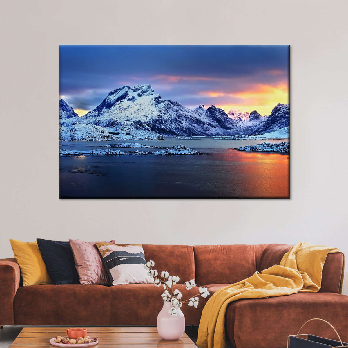 Norway Snowy Mountains Wall Art