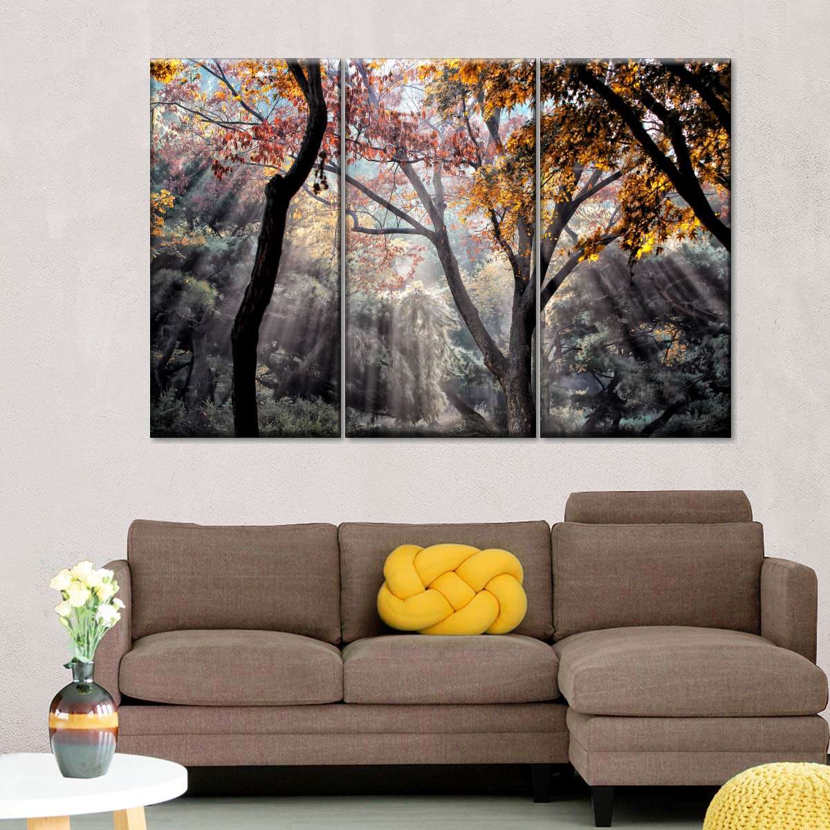 Forest Sun Rays Wall Art